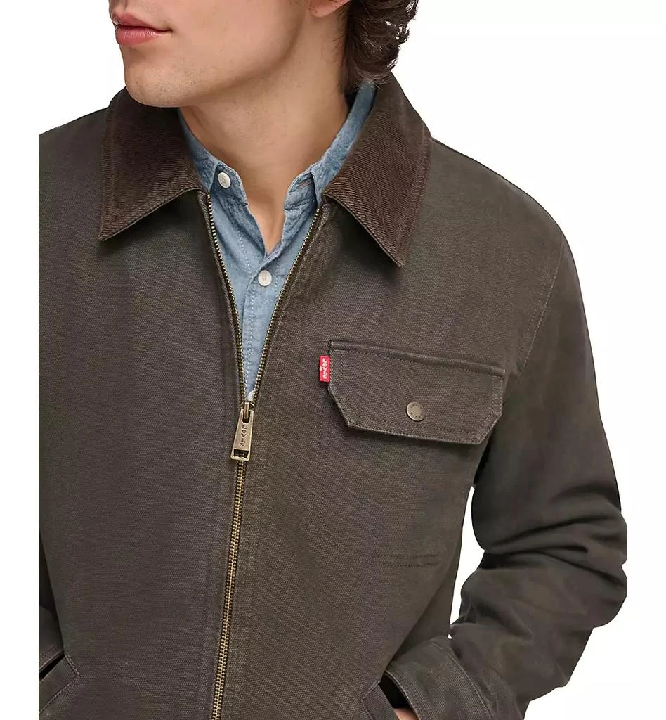 商品Levi's|Plaid-Lined Canvas Utility Jacket,价格¥770,第4张图片详细描述