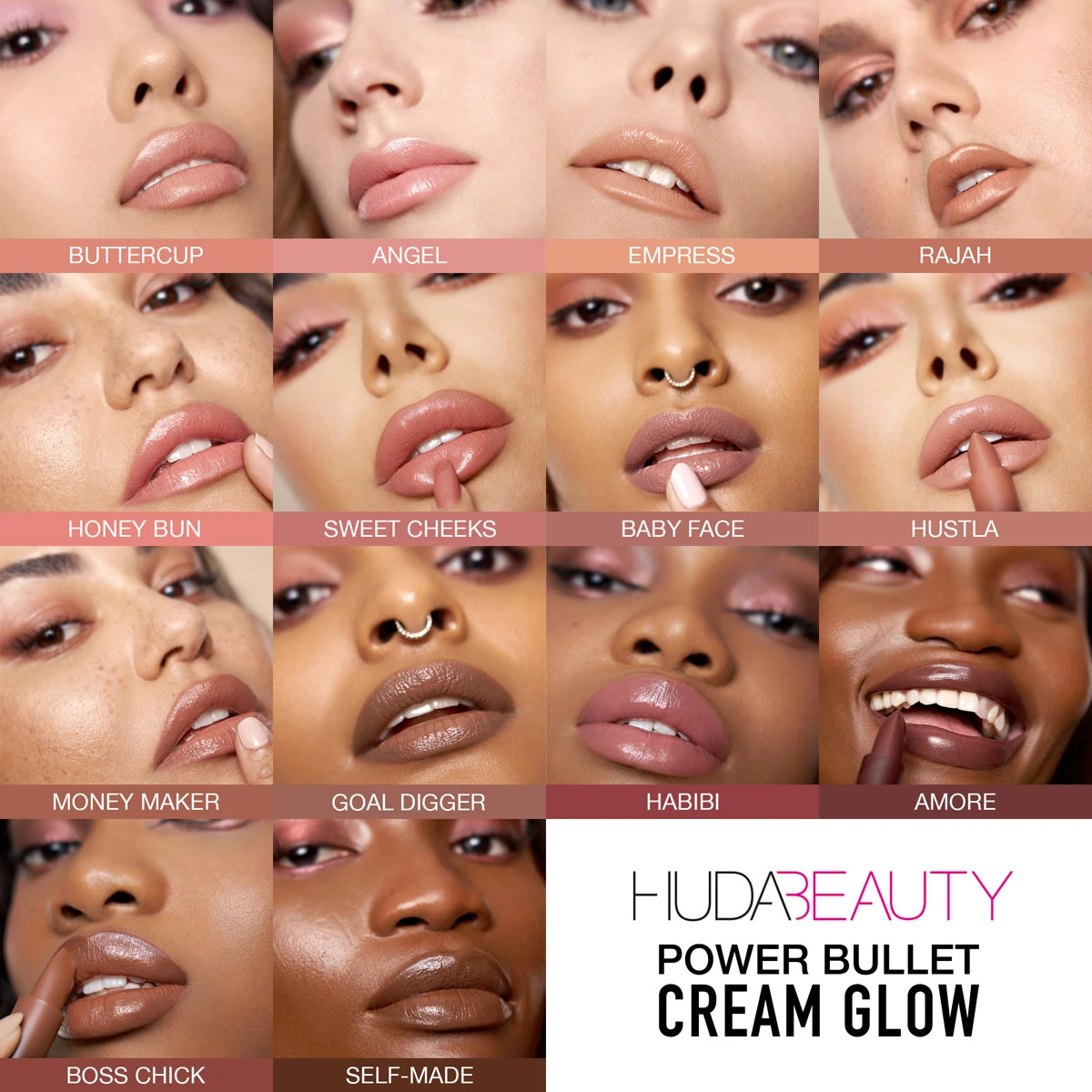 Huda Beauty 强力子弹光泽滋润唇膏口红 3g Sweet Nude Sweet Cheeks 商品