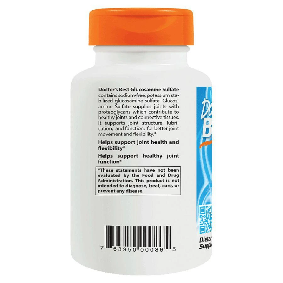 商品Doctor's Best|Glucosamine Sulfate 750 mg,价格¥105,第2张图片详细描述