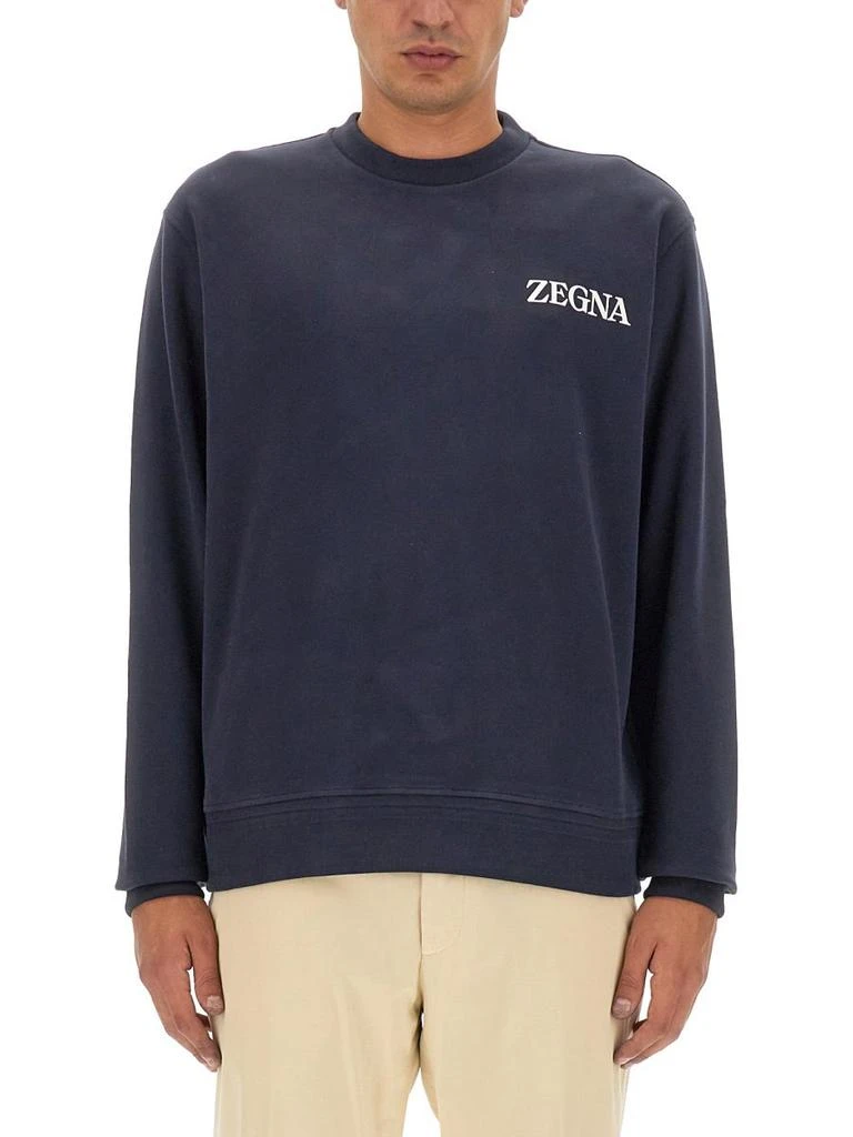 商品Zegna|Ermenegildo Zegna Logo Embossed Crewneck Sweatshirt,价格¥2878-¥3819,第1张图片