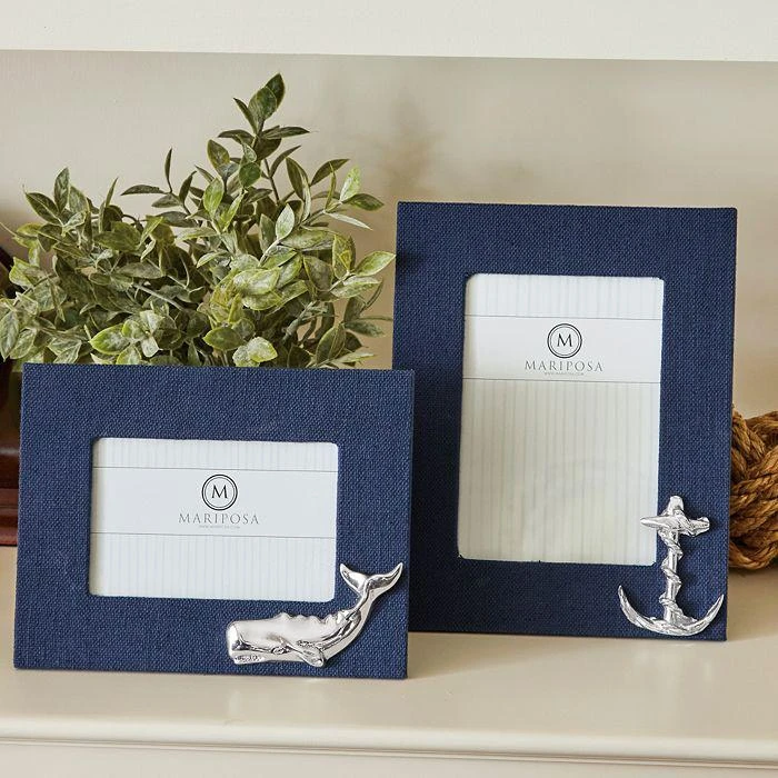 商品Mariposa|Navy Blue Linen with Starfish Frame, 5" x 7",价格¥732,第5张图片详细描述