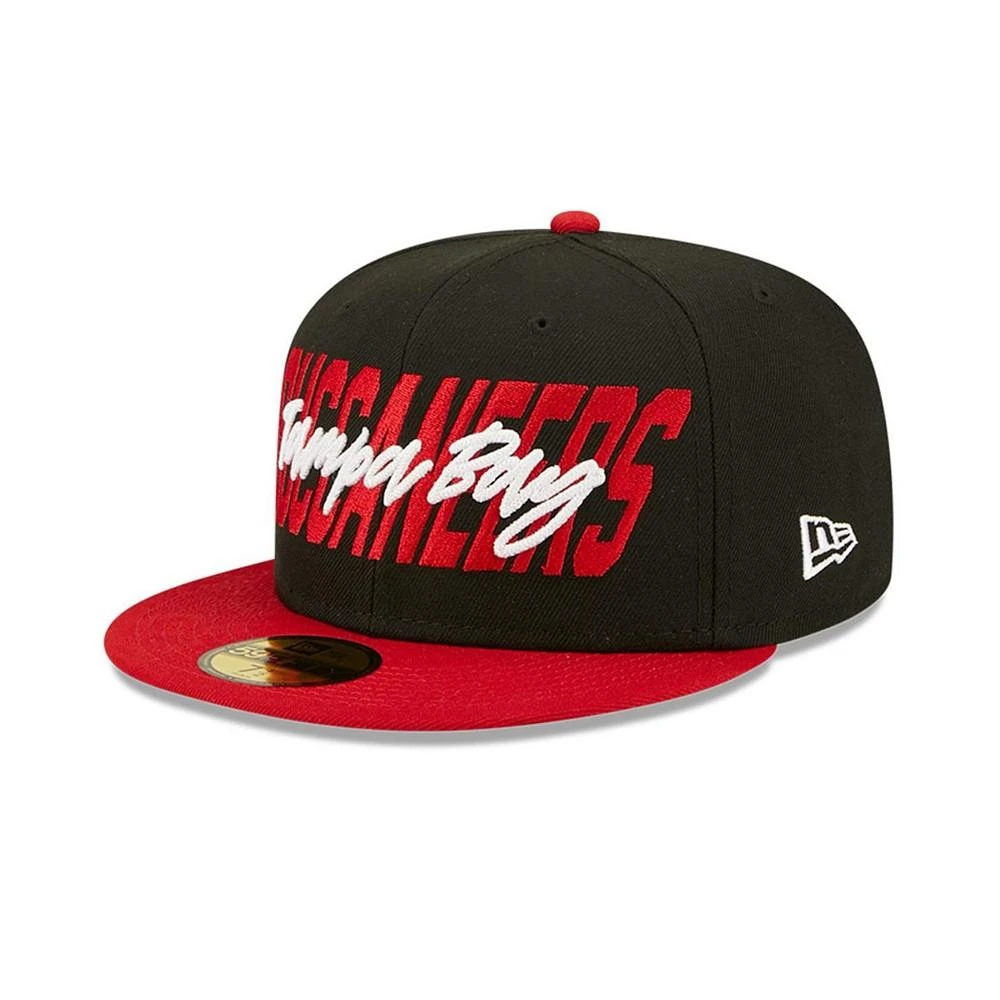 商品New Era|Men's Black and Red Tampa Bay Buccaneers 2022 NFL Draft On Stage 59FIFTY Fitted Hat,价格¥254,第1张图片