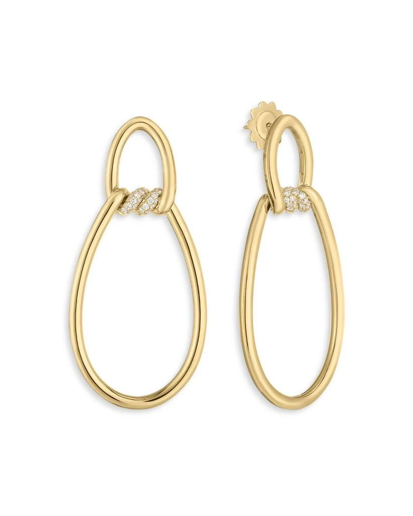 商品Roberto Coin|18K Yellow Gold Cialoma Diamond Doorknocker Earrings ,价格¥42537,第1张图片详细描述