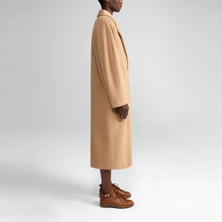 商品[国内直发] Max Mara|[预售3天]Madame系列 101801系列 经典款双面毛呢宽松排扣大衣 驼色,价格¥15675,第7张图片详细描述