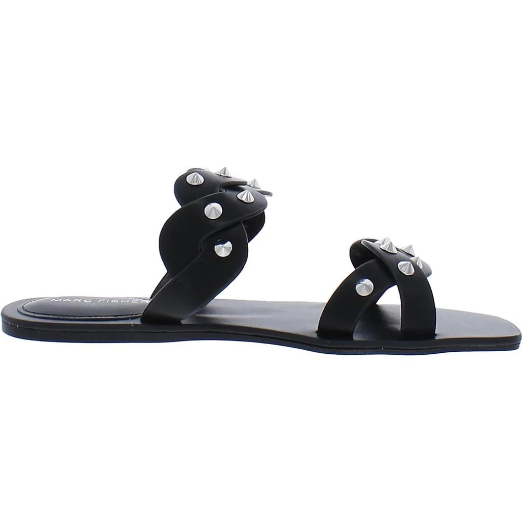 Marc Fisher Womens Bodil Faux Leather Metallic Slide Sandals 商品
