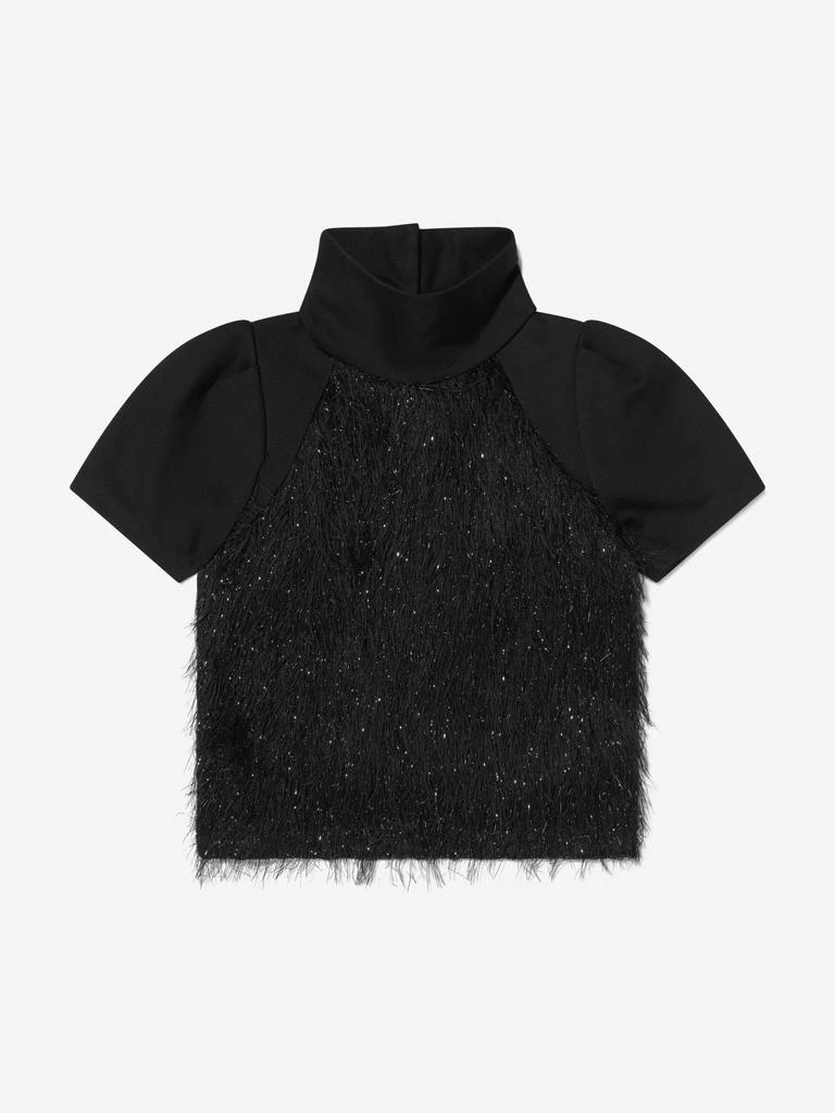 商品Mama Luma|Mama Luma Black Girls Feather Look Tassel Top,价格¥498,第1张图片