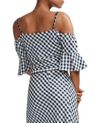 商品Maje|Lapri Cropped Gingham Top,价格¥705,第3张图片详细描述