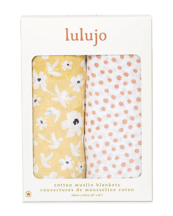 商品Lulujo|Wildflower and Dots Printed Cotton Muslin Blankets, Pack of 2 - Baby,价格¥266,第4张图片详细描述