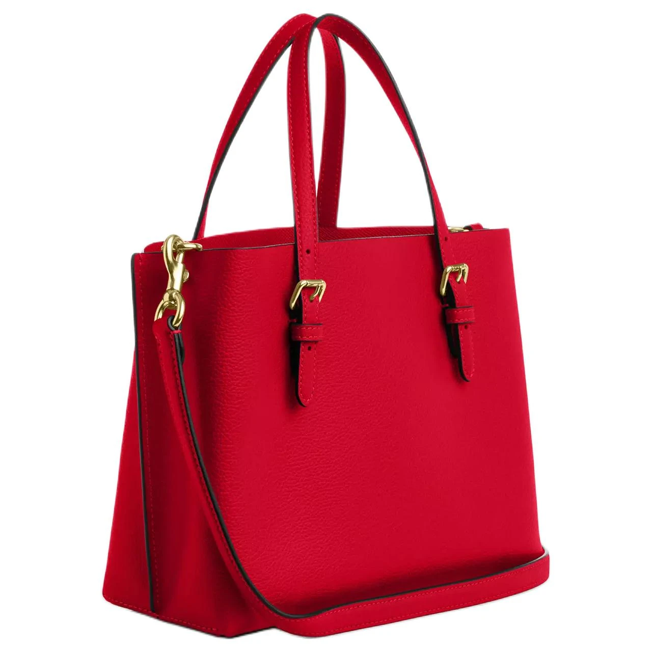商品[国内直发] Coach|蔻驰 Mollie 25 品牌徽标可拆卸肩带 皮革 托特包Tote包购物袋手提单肩包 中号 女款 红色,价格¥2364,第3张图片详细描述