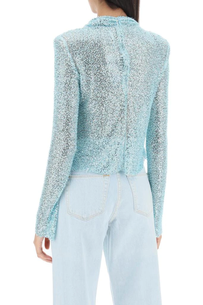 商品Self Portrait|Self portrait long-sleeved top with sequins and beads,价格¥1490,第3张图片详细描述