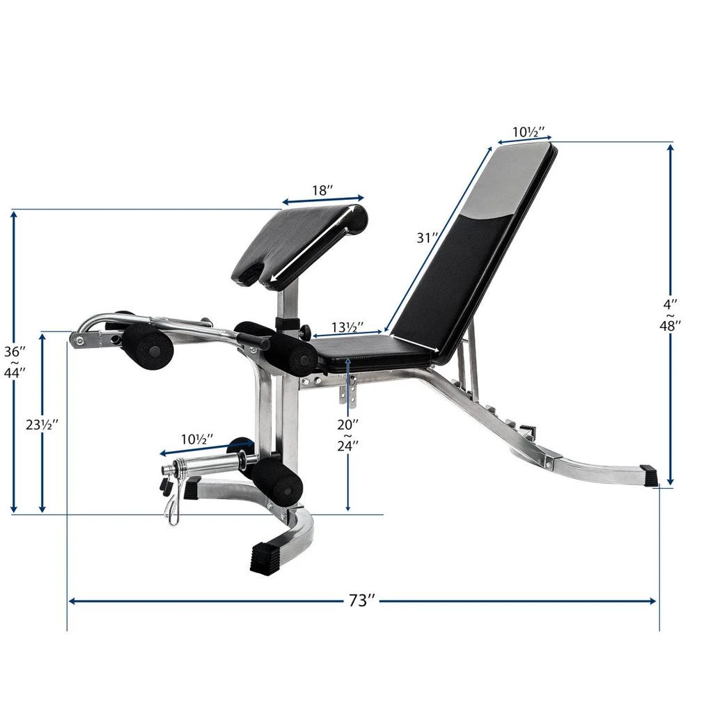 商品Simplie Fun|6+3 Positions Adjustable Weight Bench,价格¥3064,第2张图片详细描述