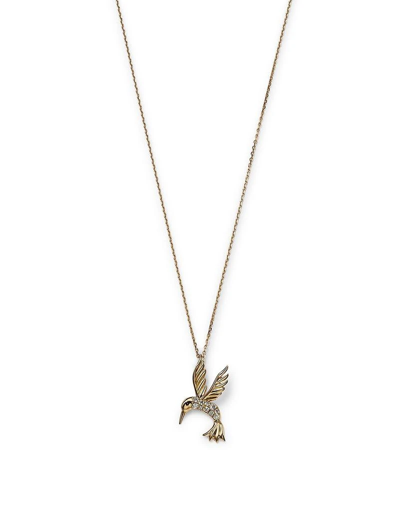 商品Bloomingdale's|Diamond Hummingbird Pendant Necklace in 14K Yellow Gold, 0.09 tcw,价格¥7180,第1张图片