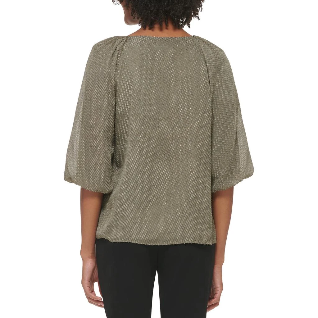 商品Calvin Klein|Lantern Sleeve Clip Chiffon,价格¥361,第2张图片详细描述