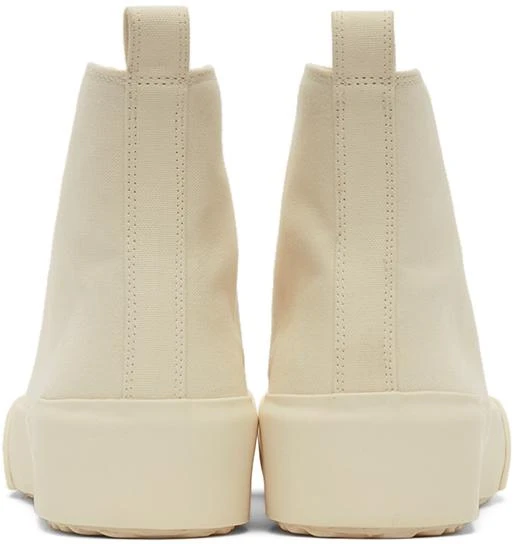 商品Jil Sander|Off-White Canvas High-Top Sneakers,价格¥2196,第4张图片详细描述