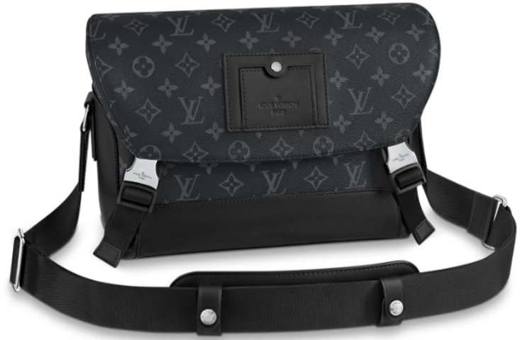 商品[国内直发] Louis Vuitton|Voyager系列 经典老花满印 涂层帆布 邮差包单肩斜挎包 小号 男款 黑色,价格¥24680,第1张图片