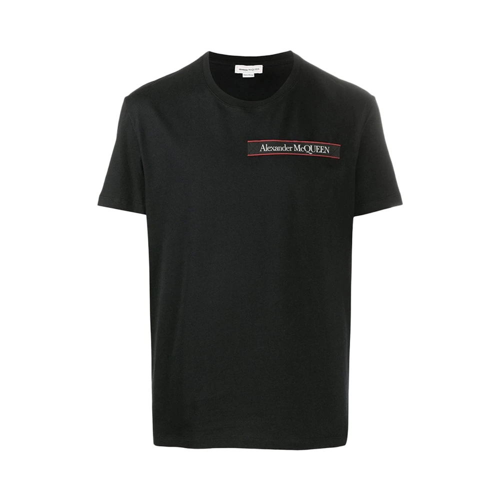 商品Alexander McQueen|ALEXANDER MCQUEEN 亚历山大·麦昆 男士黑色棉质T恤 642662-QQX74-1000,价格¥908,第1张图片