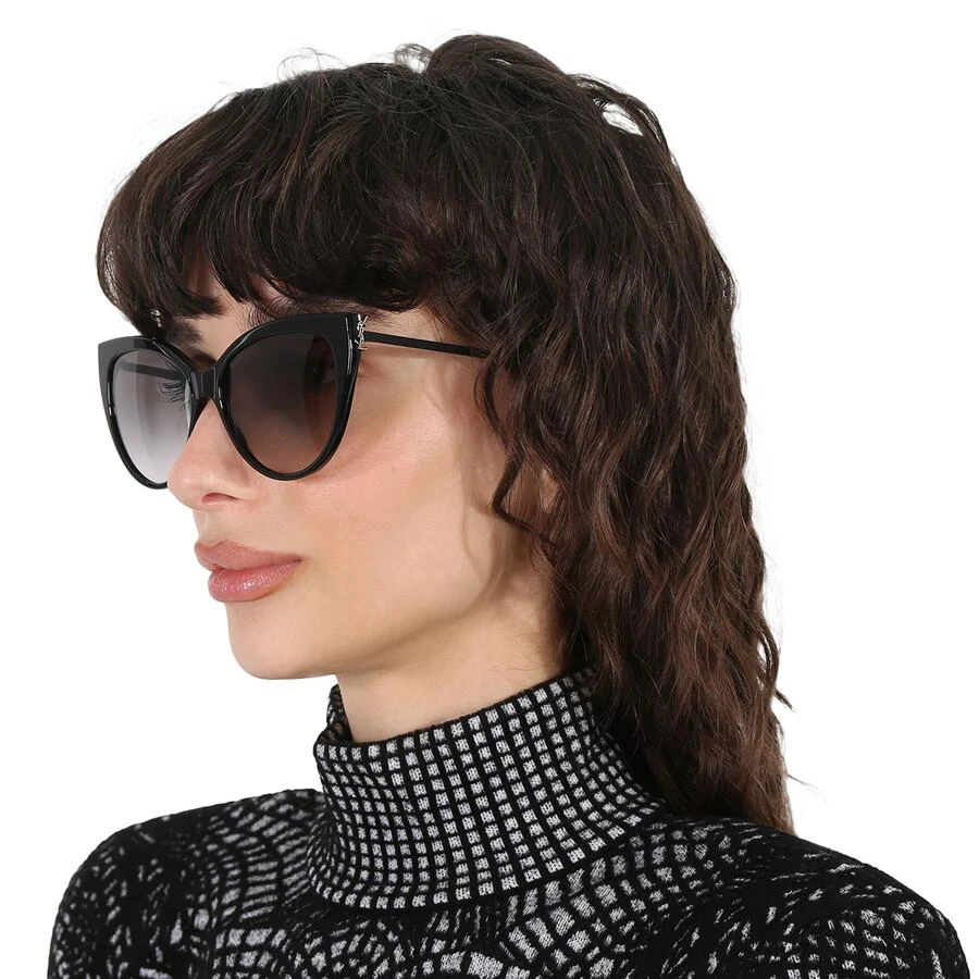 商品Yves Saint Laurent|Smoke Gradient Cat Eye Ladies Sunglasses SL M48SA 002 56,价格¥1757,第2张图片详细描述