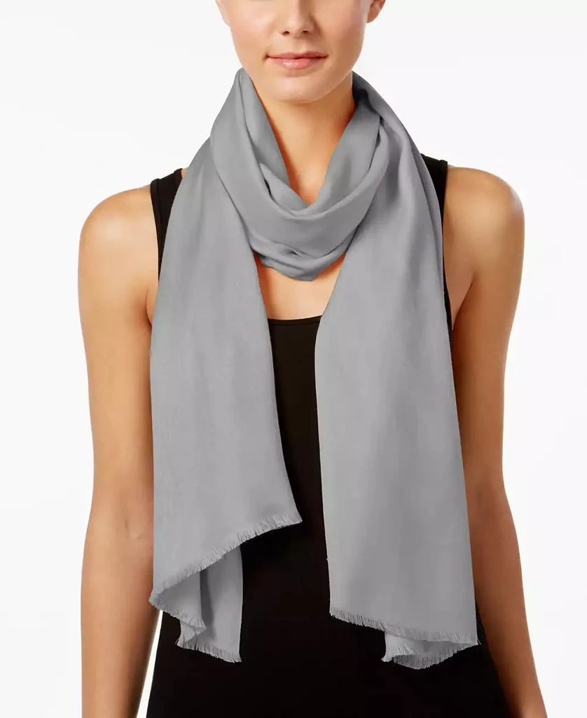 商品Calvin Klein|Women's Solid Satin-Feel Pashmina Scarf,价格¥183,第1张图片详细描述