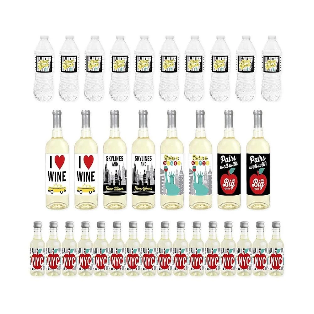 商品Big Dot of Happiness|NYC Cityscape - New York City Party Decorations - Beverage Bar Kit - 34 Pieces,价格¥145,第1张图片