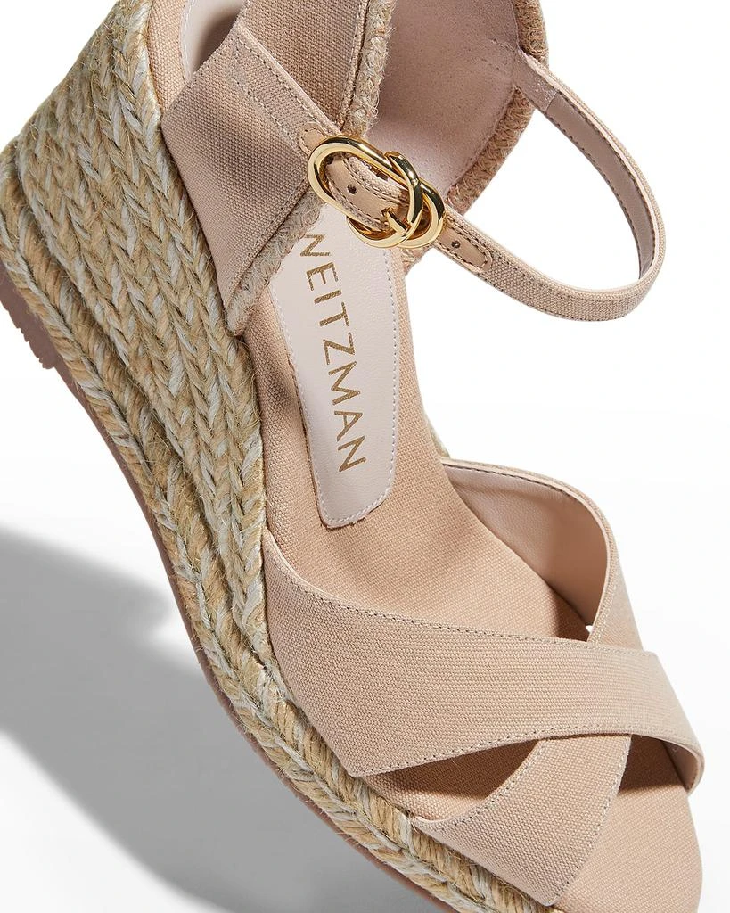 商品Stuart Weitzman|Mirela Crisscross Wedge Espadrille Sandals,价格¥2572,第4张图片详细描述