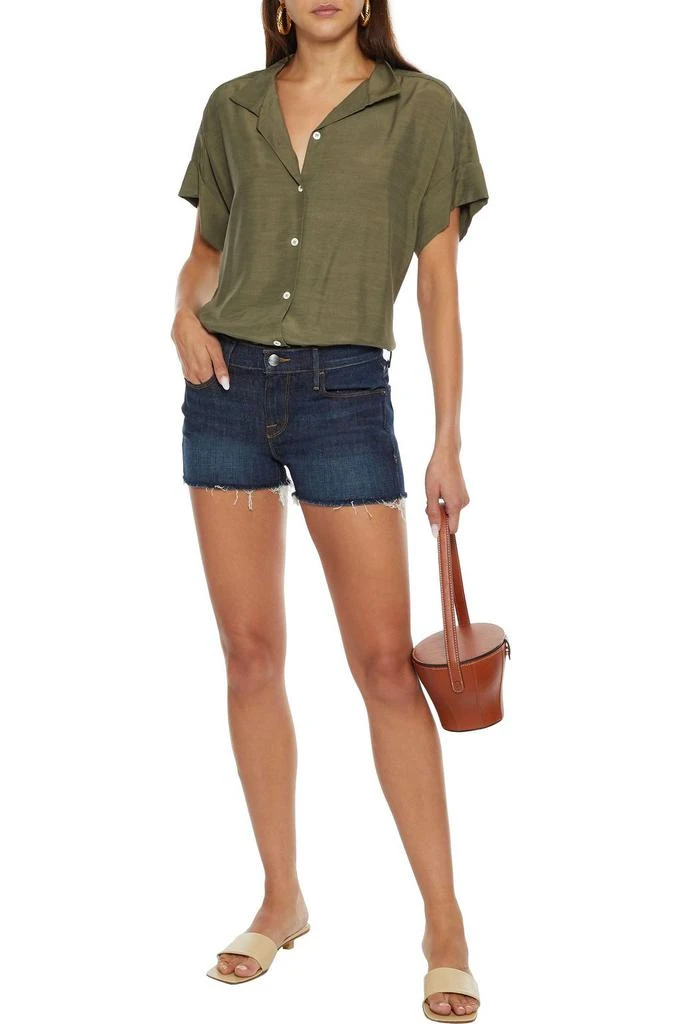 商品FRAME|Le Cutoff frayed denim shorts,价格¥505,第4张图片详细描述