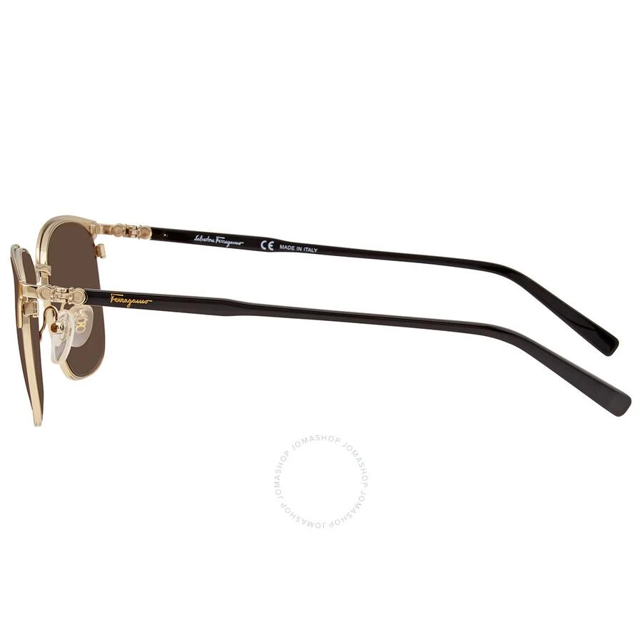 商品Salvatore Ferragamo|Salvatore Ferragamo Shiny Gold Square Men's Sunglasses SF180S 271 54,价格¥591,第3张图片详细描述