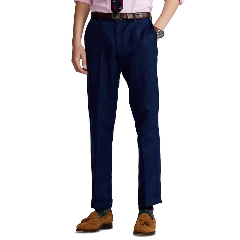 Men's Big & Tall Straight Fit Linen-Blend Pants商品第6张图片规格展示
