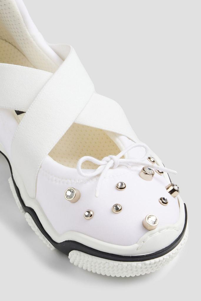 Ballet crystal-embellished neoprene sneakers商品第4张图片规格展示