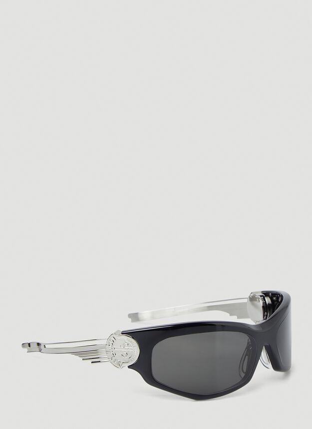 商品Moncler|Swipe 1 Oval Sunglasses in Black,价格¥2553,第4张图片详细描述