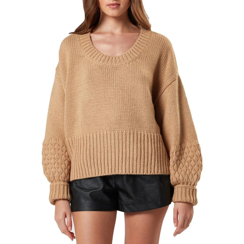 商品Charlie Holiday|Charlie Holiday Fawn Women's Mixed Knit Oversized Pullover Sweater,价格¥139,第1张图片