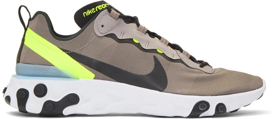 商品NIKE|Brown React Element 55 Sneakers,价格¥464,第1张图片