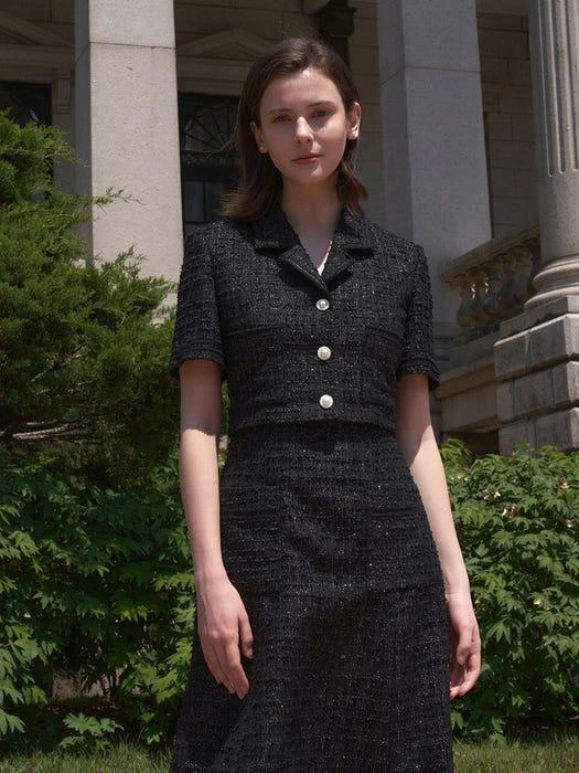 商品AME|Monica Tweed Set (Black),价格¥2863,第5张图片详细描述
