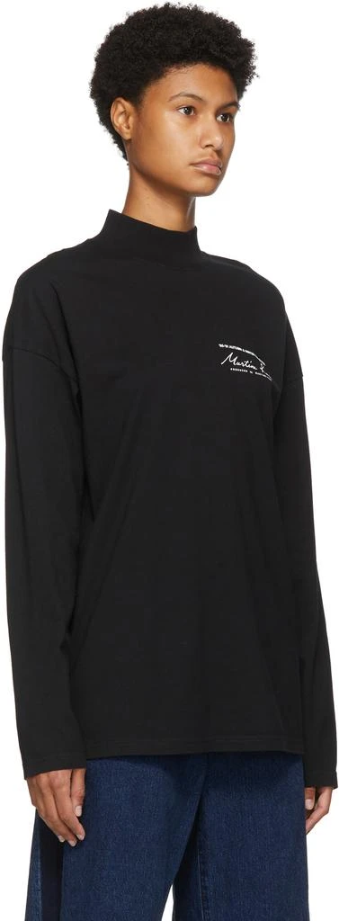 Martine Rose]Black Funnel Neck Long Sleeve T-Shirt 价格¥783 | 别样