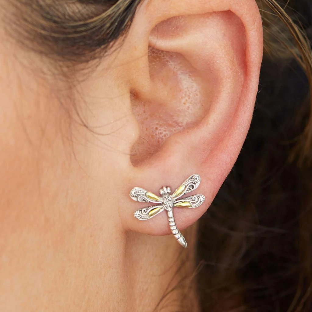 商品Savvy Cie Jewels|18K Gold &Silver Dragonfly,价格¥493,第2张图片详细描述