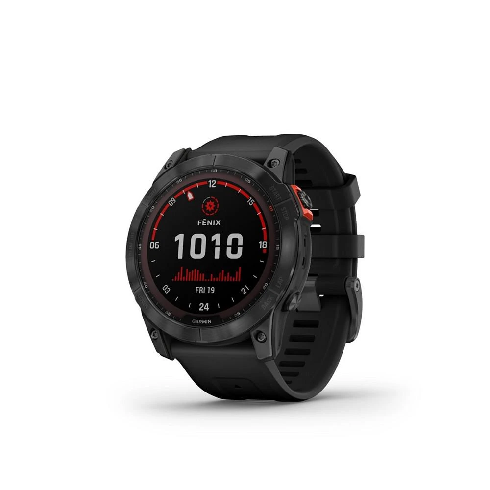 商品Garmin|Unisex Fenix 7X Solar Slate Gray with Black Silicone Band Smart Watch 51mm,价格¥6724,第1张图片