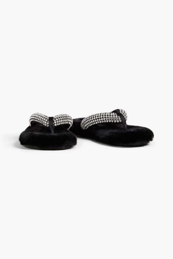 商品Alexander Wang|Motel embellished neoprene and faux fur flip flops,价格¥2450,第2张图片详细描述