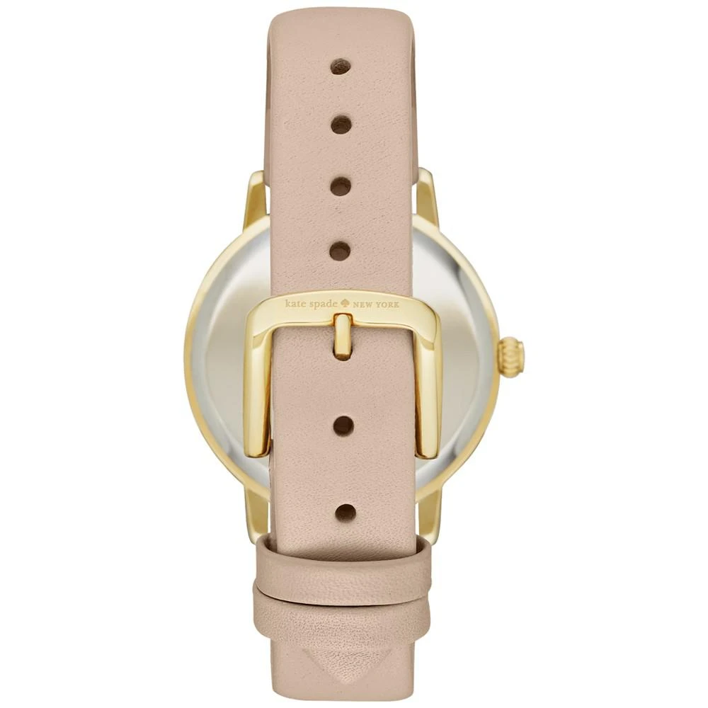 商品Kate Spade|Women's Metro Tan Vachetta Leather Strap Watch 34mm KSW1015,价格¥748,第3张图片详细描述