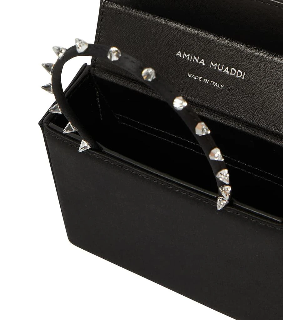商品Amina Muaddi|Julia Super Mini embellished satin tote,价格¥6902,第3张图片详细描述