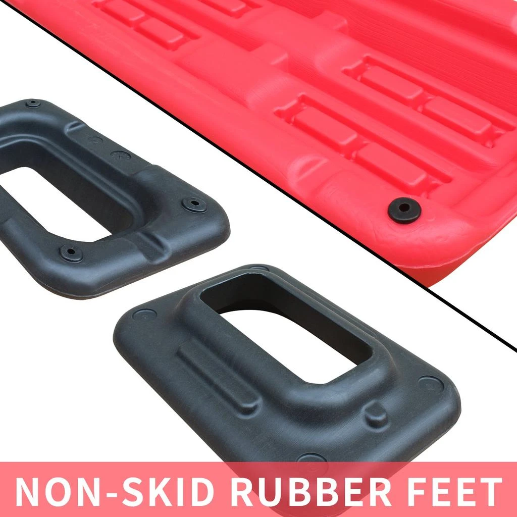 商品Streamdale Furniture|Streamdale Adjustable Workout Aerobic Stepper in Fitness & Exercise Step Platform Trainer Red Black with 2 Risers,价格¥760,第4张图片详细描述