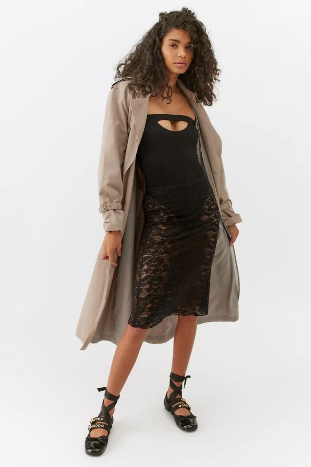 商品Urban Outfitters|UO Kai Sheer Lace Midi Skirt,价格¥423,第5张图片详细描述
