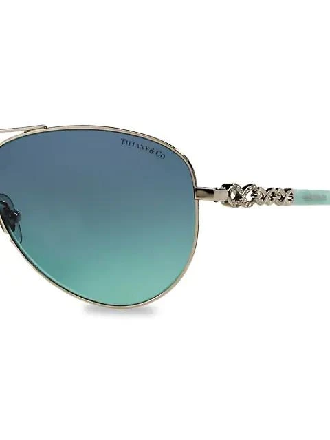 商品Tiffany & Co.|58MM Aviator Sunglasses,价格¥3109,第3张图片详细描述