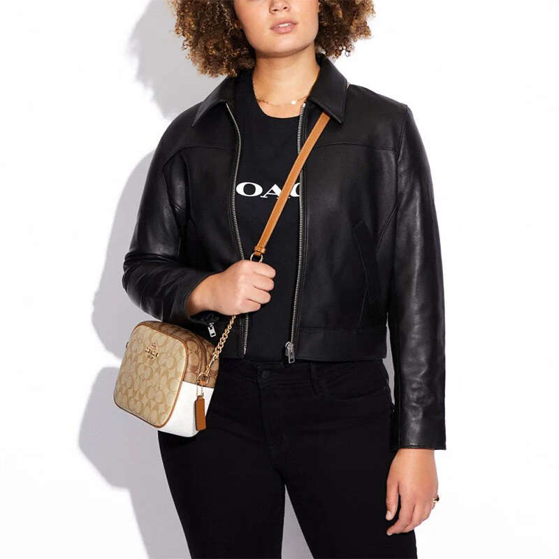 COACH/蔻驰 JAMIE 女士中号单肩斜挎相机包盒子包棕色CA172IMOTV 送礼好物  商品