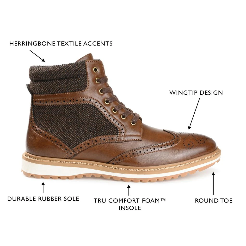 商品Vance Co.|Harlan Wingtip Ankle Boot,价格¥316,第5张图片详细描述