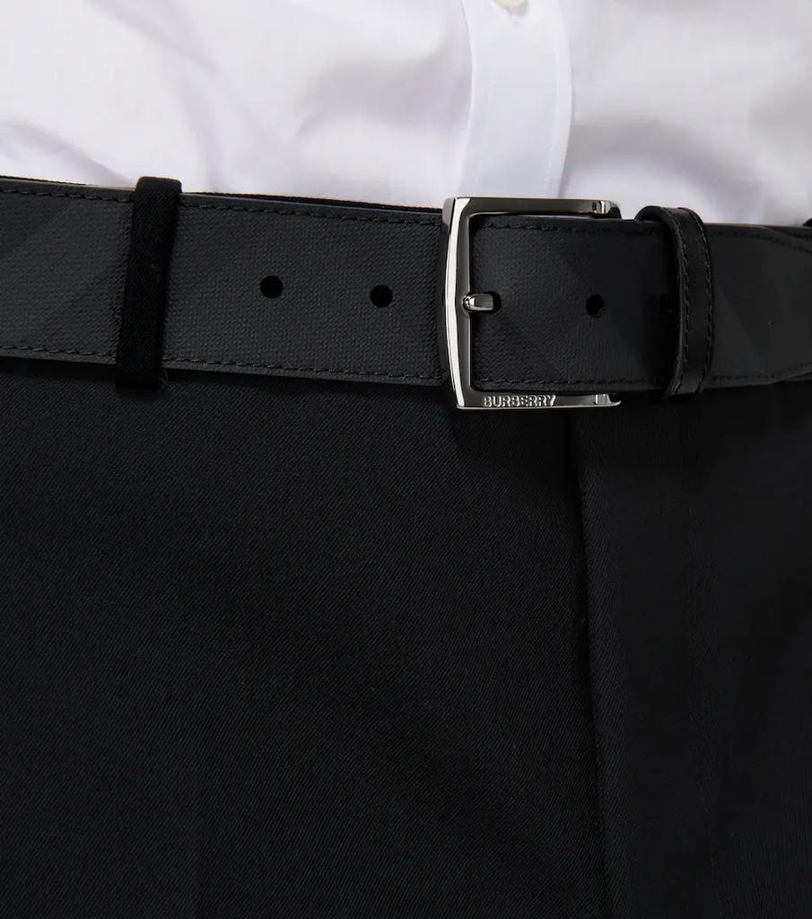 London check leather belt商品第3张图片规格展示