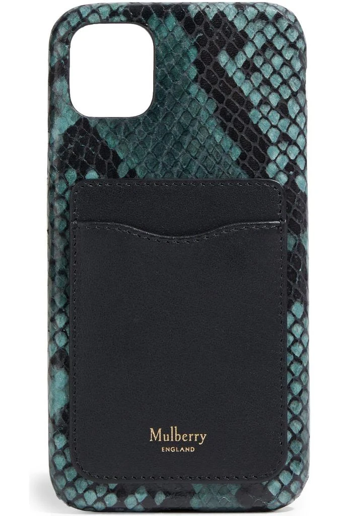 商品Mulberry|Smooth and python-effect leather iPhone XI case,价格¥1489,第1张图片