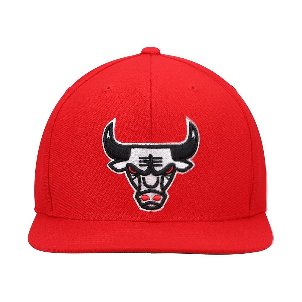 Men's Red Chicago Bulls Hardwood Classic Team Ground Fitted Hat商品第4张图片规格展示