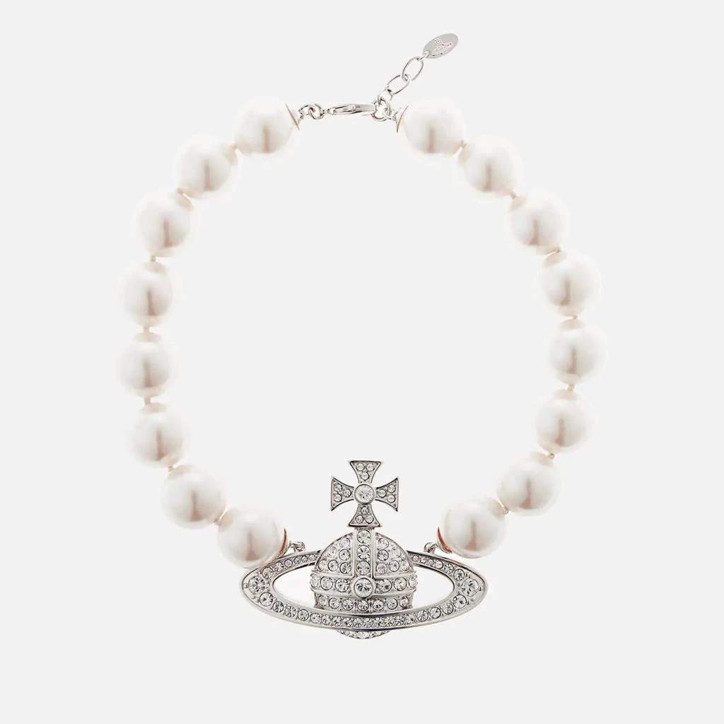 商品Vivienne Westwood|Vivienne Westwood Neysa Silver-Tone, Faux Pearl and Crystal Necklace,价格¥3556,第1张图片