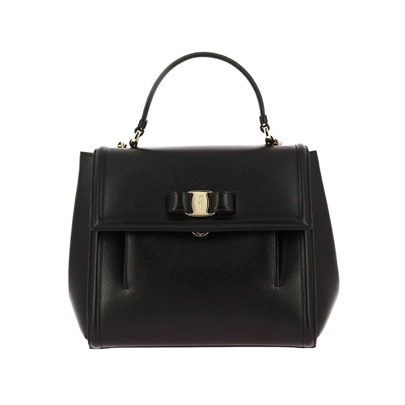 商品[国内直发] Salvatore Ferragamo|Salvatore Ferragamo 菲拉格慕 女士黑色皮质包袋 21-G697-674317,价格¥7654,第1张图片