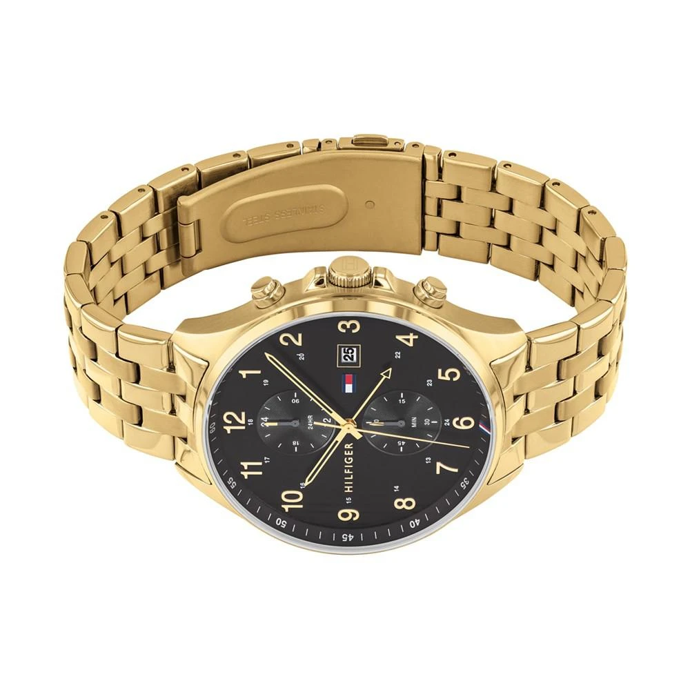 商品Tommy Hilfiger|男士计时码表金不锈钢表带手表44mm,价格¥1221,第3张图片详细描述