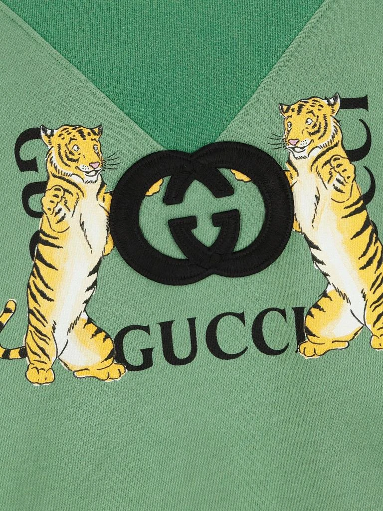 商品Gucci|Gucci Kids Logo Printed Crewneck Sweatshirt,价格¥1612,第3张图片详细描述